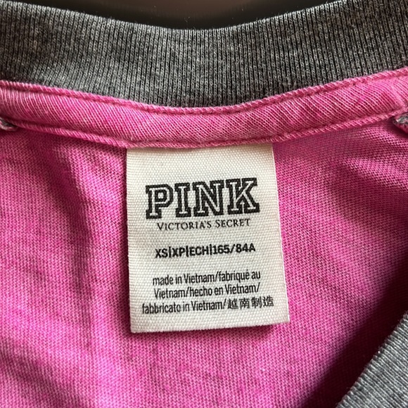 PINK Victoria’s Secret Pink and Gray Shirt - Picture 3 of 3